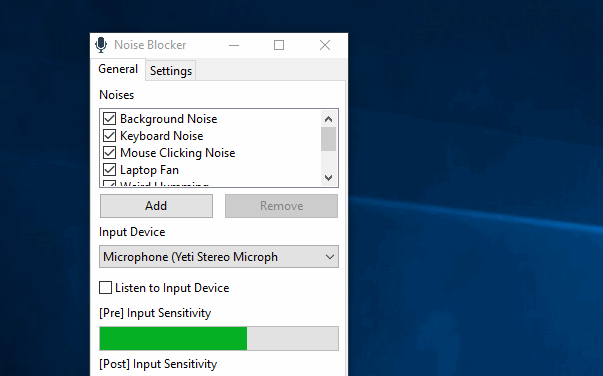 Gif showing add and recording a new noise in the Noise Blocker app